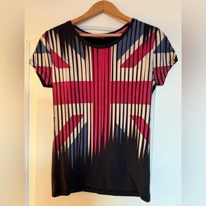 Zumba Fitness Union Jack Graphic Tee - Red, Blue, Black